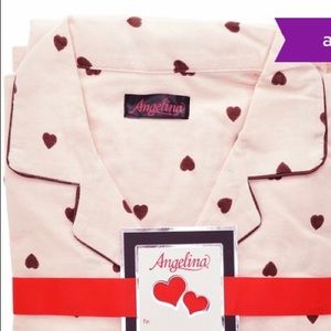 Angelina pink heart pajama set